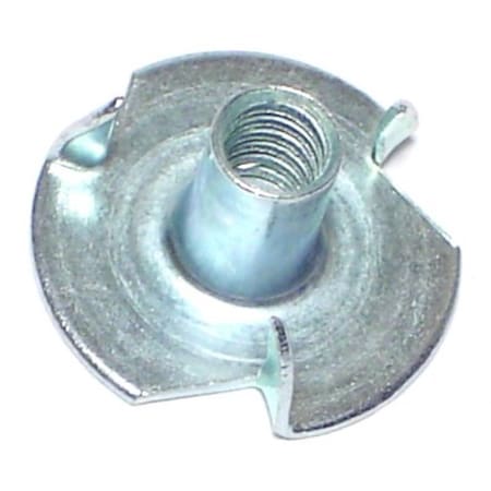 Midwest Fastener T-Nut, 3 Prongs, #6-32, Steel, Zinc Plated 60881